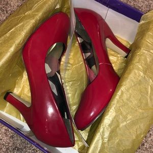 Madden Girl red patent heels